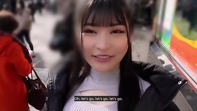 A curvy girlfriend with large breasts and a desire to be a voice actress in anime gets filled with cum by her dominant boyfriend in a POV scene