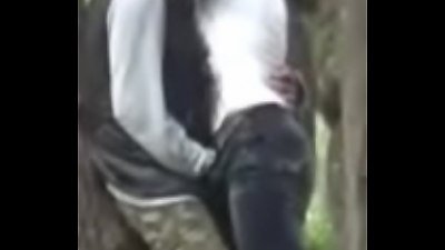 Indian couples smooching and fingering in park