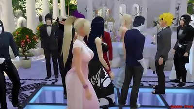 Sakura's wedding, Part 1: Naruto Hentai Netorare wife cheats and husband cuckolds in Anime