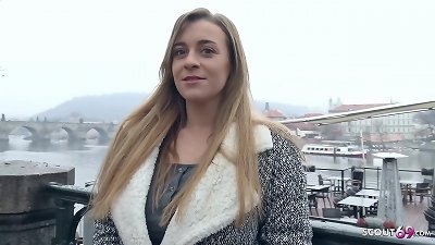 GERMAN SCOUT - big congenital udders teen JOSEPHINE plumb AT REAL PICKUP casting FOR CASH