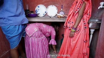 Indian Family in Kitchen gonzo in hindi