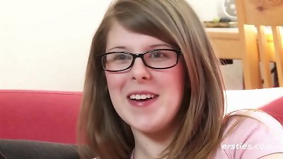 Ersties: adorable babe touches Herself Down Before jerking Her furry gash