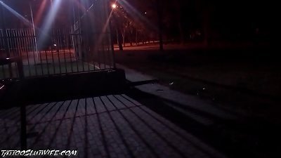 trained my ass outdoors and got a load of  warm jism in my jaws - tattooslutwife