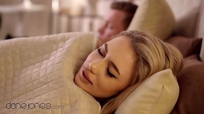 Dane Jones puny blonde teenage Rika Fane fucks utter stranger molten oral pleasure romantic hookup and internal cumshot