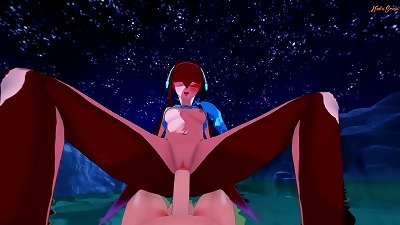 Mipha gets pummeled and packed with cum from your point of view - Zelda Botw Hentai.