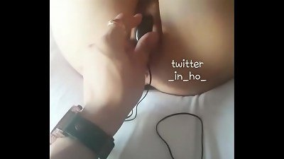 Minkynet is tied up and has a vibrator inside her vagina.