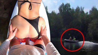 We Were Noticed - Real Risky Outdoor Ð Ðµr fuck by the river Bank - Alisa cute