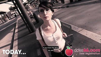 sloppy GERMAN fuck chick Lou Nesbit rides man-meat in public for some insane fun! (ENGLISH) Dates66.com