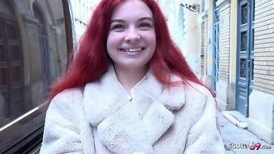German Scout - super-cute puny redhead college girl Miss Olivia 18 I Pickup rough casting ravage