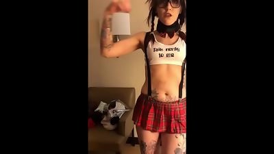 student Gets Gags While On Leash and collar