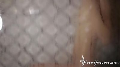 Gina Gerson wet and oily