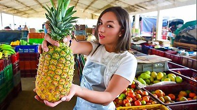 CARNE DEL MERCADO - Cute Latina ass oiled up and pussy drilled hard