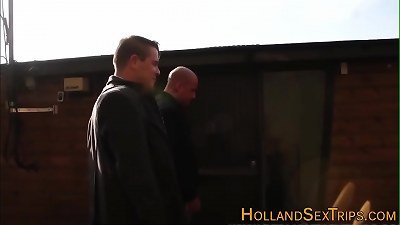 Real dutch prozzie gobbles bone