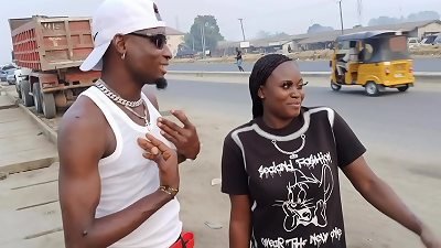 naughty Portharcourt girl meets a stranger on the street for the very first time and goes after him home to have some raw slit ravaging and jizz shots