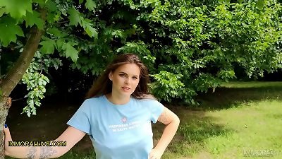 teen w/ immense knockers Taylee chisel Gets Tag Teamed by daddy & His dude with fat meatpipe