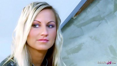 lil' light-haired chick seduce TO tear up BY aged guy AT JOB INTERVIEW