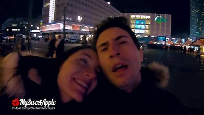 scorching couple travel to Berlin and have nasty lovemaking in the fitting rooms - MySweetApple Vlog