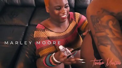 Marleyâ€™s gentle restraint of a young woman.