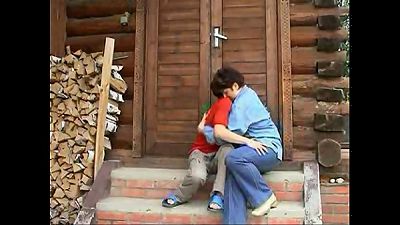 Russian elder and young man