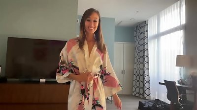 Christy Love's tight body seduces her fan and gives great POV sex with cum on tits