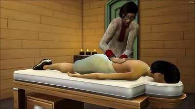 asian sonny caresses his mom after she visits him at work || japanese mommy and sonny