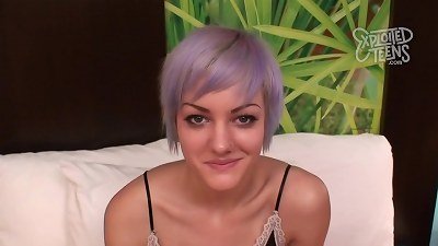 small goth teenager inexperienced From ExploitedTeens deep throats and pummels