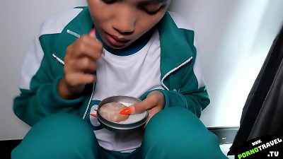 Extreme anal sex inspired by the Squid Game