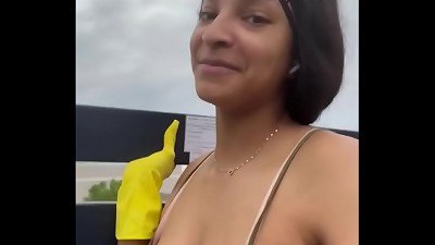 wonderful dark-hued takes out the garbage