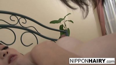 Her tight wooly pussy gets finger-tickled until she splashes