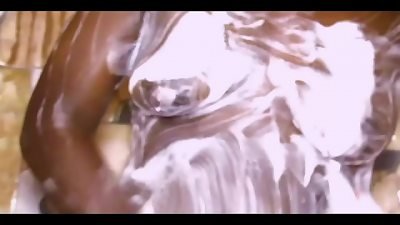 Helping her out in the shower