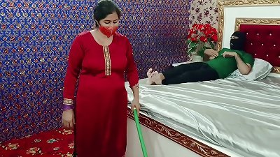 Indian palace Maid entices and smashed hard by her house owner