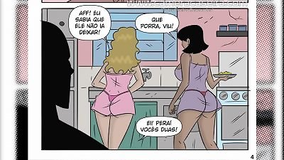 Irm&atilde;s gostosas seduzem o papai para conseguir ir ao baile na favela - HQ Porn&ocirc; Putarias na Favela - C&acirc;mera Caseira