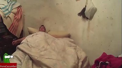 She gives him oral sex in their old bedroom and he has sex with her orally.