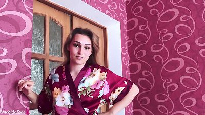 StepDaughter sultry oral job huge rod in exercise - spunk on Tongue