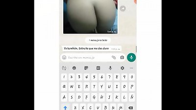 My comadre writes me on WhatsApp and shows me her giant ass