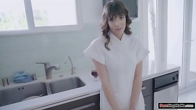 Stepmom likes gargling her stepsons jizz-shotgun