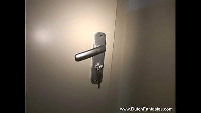 blond milf From Holland drill