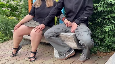 fabulous unfamiliar mummy let me jism in the park on a bench