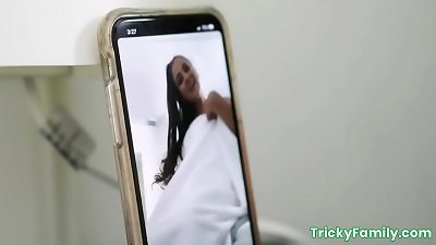 Miss Raquel messy vids with Stepson plumbing Her