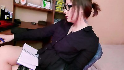 fabulous teacher passionate play snatch hookup fucktoy after Checking Homework