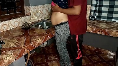 Had sex with the maid in the kitchen after removing her nightie