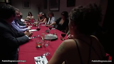 bare sub made to obey dinner