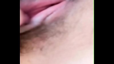 A girl from Chile is alone in a video call and she is pleasuring herself.