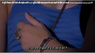 nasty blonde gets took hold of by Estate Agent - lezzy seduction scene - with HINDI Subtitles - by Namaste Erotica dot com