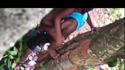 Indian teens bush hook-up