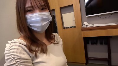 A Japanese amateur woman engages in intense sex and shakes her big breasts in the cowgirl position, reaching multiple orgasms