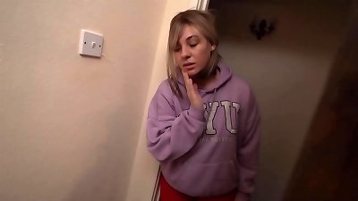 A stepmom with a large buttocks joins her stepson in bed due to a chilly evening.