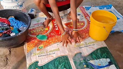 Indian village wife experiences authentic anal sex while wearing her saree