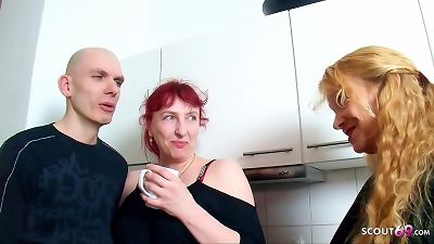 German senior Join older wife and fat boner hubby in 3 way