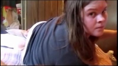 A sexy schoolgirl gives a blow job to a man after school and swallows his semen.